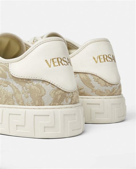 versace greca barocco print sneakers.